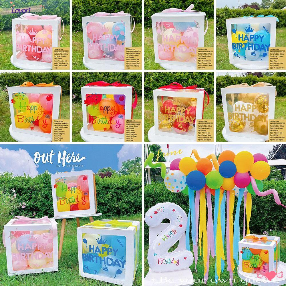 Hộp Đựng Bong Bóng Trang Trí Tiệc Sinh Nhật DIY LAYOR1