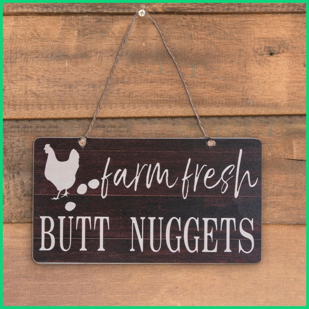 Bảng Hiệu Trang Trí Nông Trại In Hình Mông Gà Phong Cách Retro Nghệ Thuật