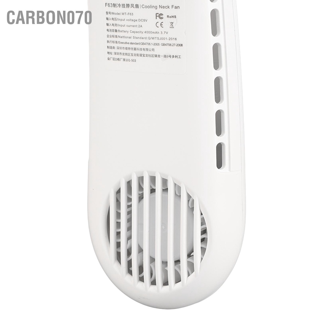 Carbon070 Quạt Treo Cổ Di Động Bán Dẫn Làm Mát Kép 3 Tốc Độ Gió Có Thể Điều Chỉnh Mini Sạc USB