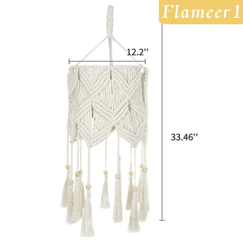 [flameer1] Chụp Đèn Trần Macrame Cho Phòng Khách Nhà Ở