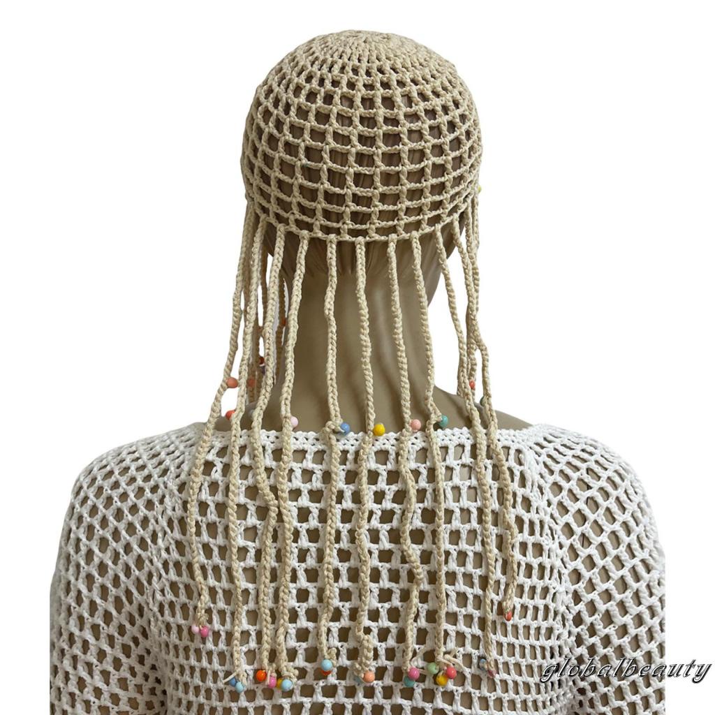 Mũ Beanie Đan Len Thủ Công Đính Hạt Thời Trang Cho Nữ