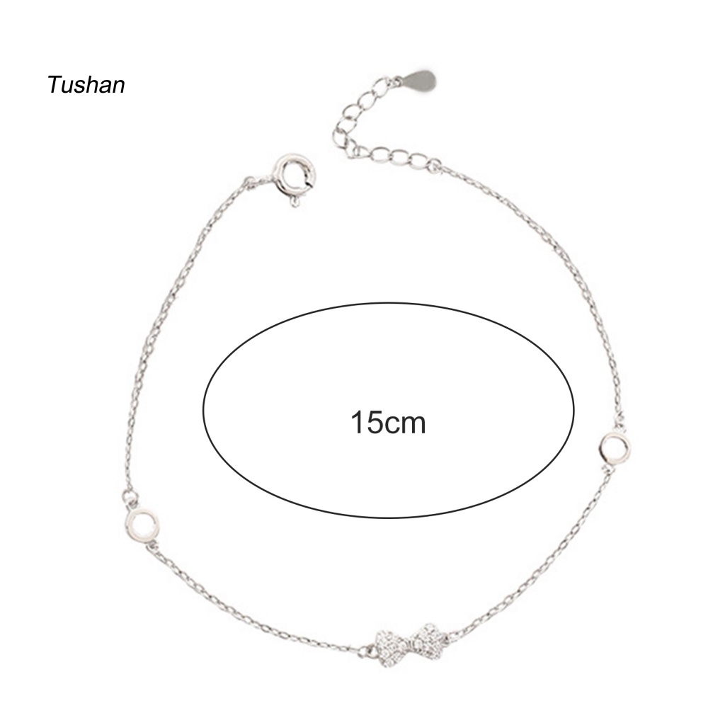 Vòng Đeo Tay Chuỗi Hạt Mặt Hình Nơ Bằng Đồng Đáng Yêu Cho Nữ