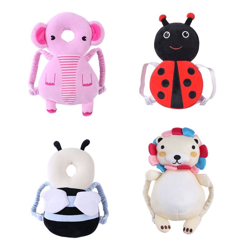 Đệm Bảo Vệ Đầu Hình Động Vật Dễ Thương Cho Bé Tập Bò