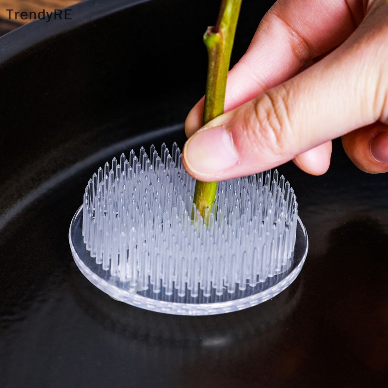 Giá Đỡ Chậu Hoa Hình Tròn Ikebana Kenzo Bằng Nhựa Đế Cao Su Cố Định Nghệ Thuật