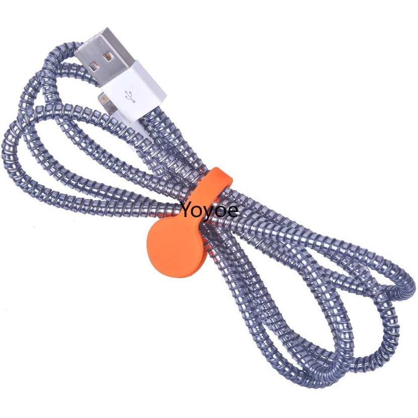 Cuộn Dây Quấn Bảo Vệ Dây Cáp Sạc 1.6M Nhiều Màu Sắc Dành Cho IPhone Samsung Huawei Xiaomi