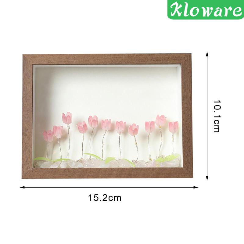 Khung Ảnh Bằng Gỗ 6inch Có Đèn Ngủ Tiện Dụng DIY