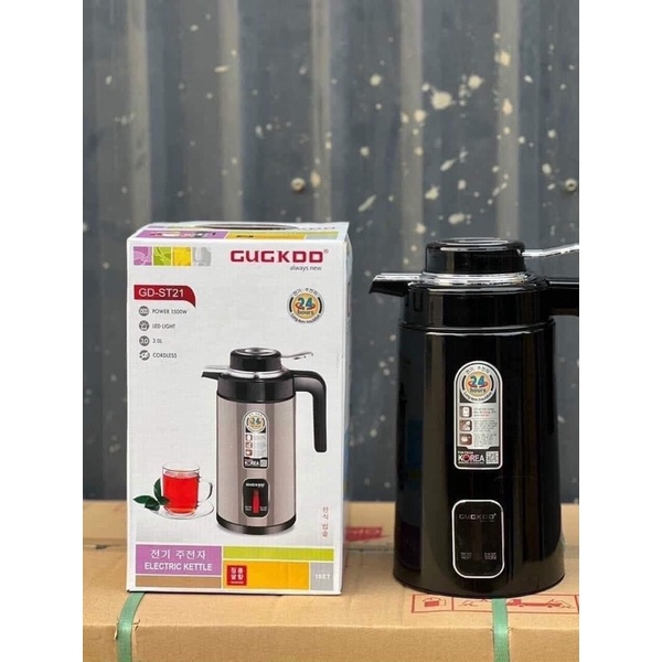 Ấm Siêu Tốc CUCKOO ST21 2 Trong 1,2 in 1, Ủ Nóng Kiêm Đun Nước Siêu Tốc Cao Cấp Dung Tích 3L Hàng Cao Cấp Loại 1