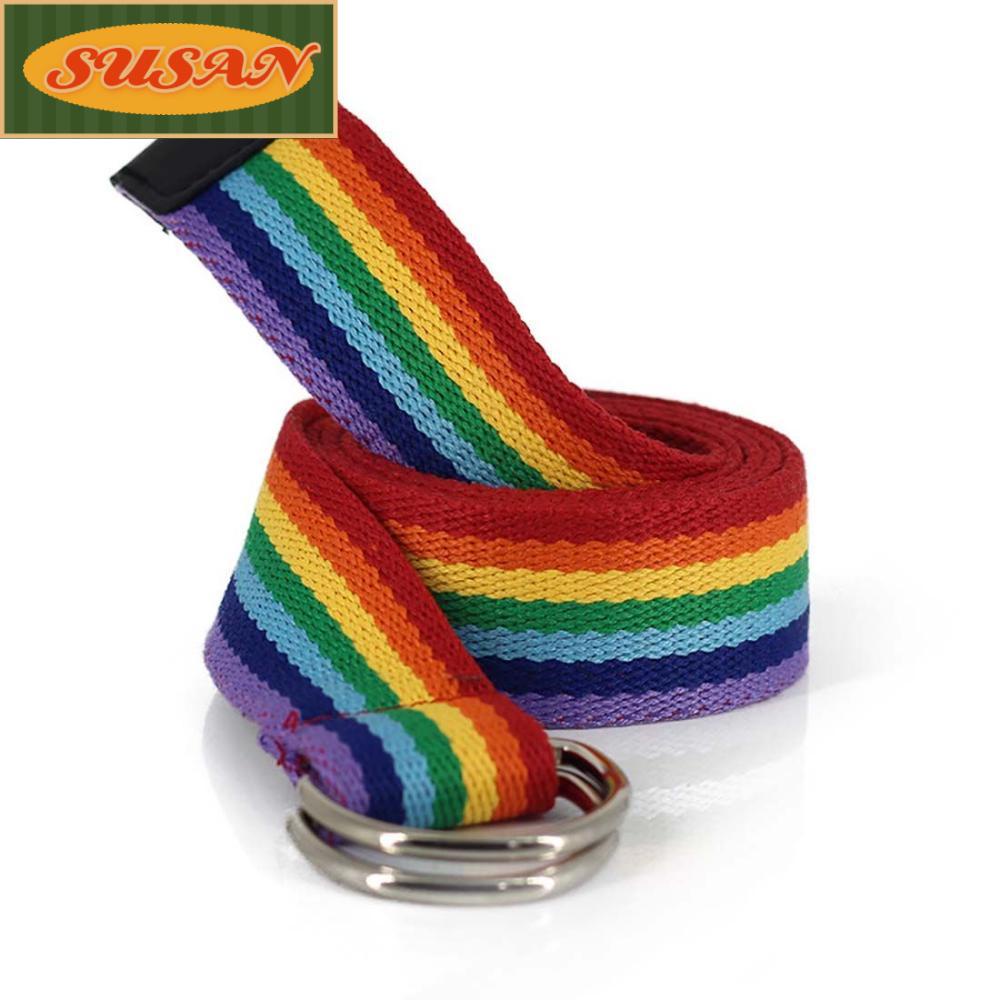 Thắt Lưng Dây Xích Siêu Dài Bằng Vải Bạt Màu Cầu Vồng Trang Trí Cho Gia Đình