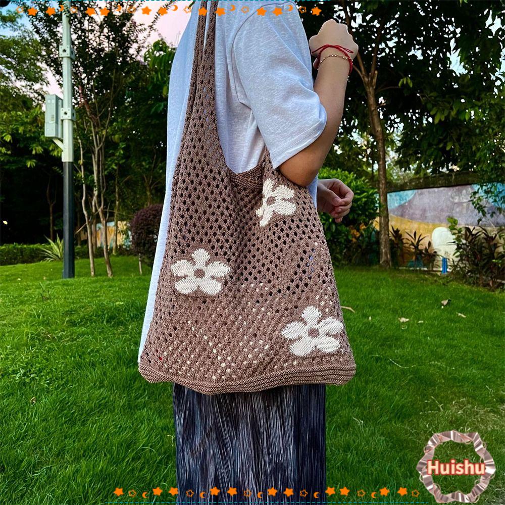 Túi Xách Đan Len Thiết Kế Đục Lỗ Thời Trang Mùa Hè Cho Nữ