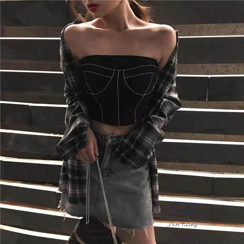 Áo Croptop Không Tay Dáng Ôm Gợi Cảm Cho Nữ