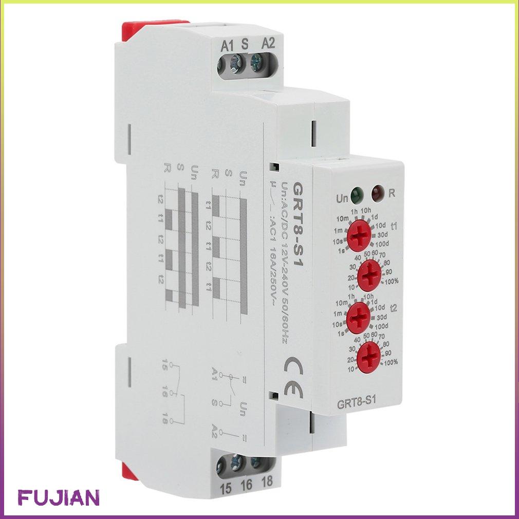 Grt8-S1 Mini Asymmetric Cycle Timer On/Off Repeat Time Relay Ac 240V Wide Delay Range [B/9]