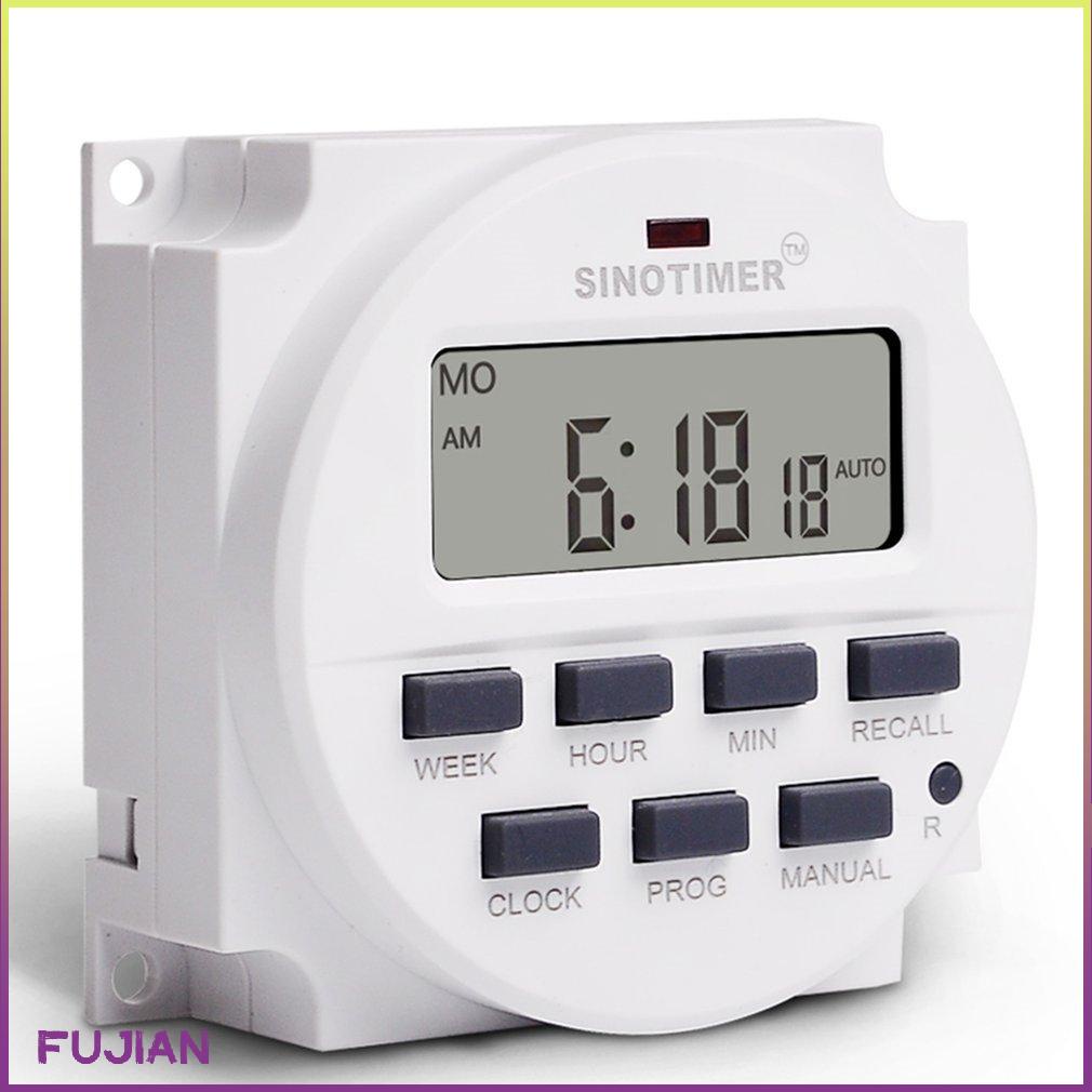 Sinotimer Tm618N-2 220V Lcd Digital Ac Programmable Timer Switch With Ul Listed Relay Inside Countdown Time Function [B/5]