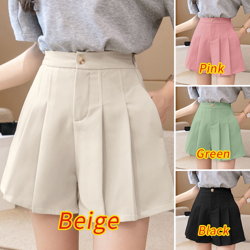 Zanzea Quần Short Nữ Lưng Cao Có Túi Thời Trang Hàn