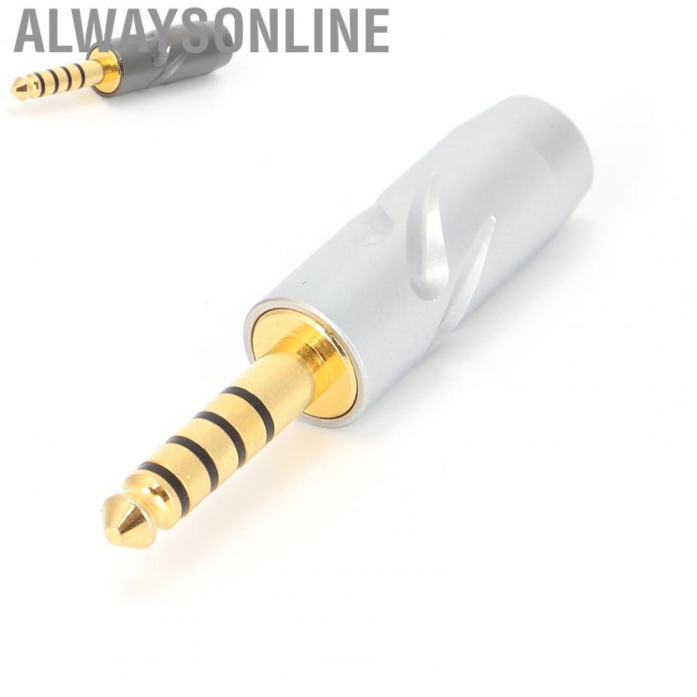 Alwaysonline Headphone Plugs  Metal Durable 4.4mm Balanced Plug for Amplifiers Mixer Audio Equipment