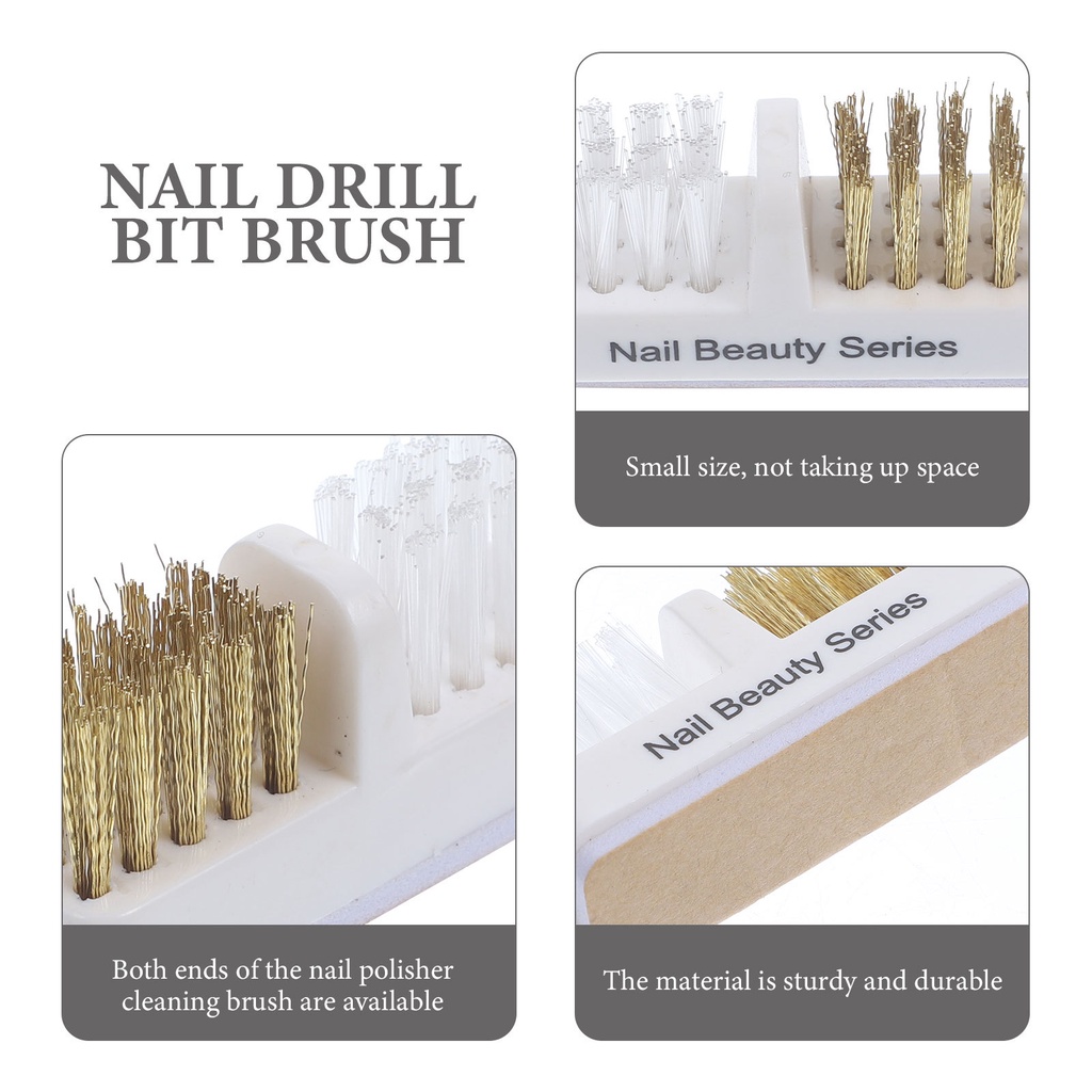 Bộ 3 Bàn Chải Làm Sạch Đầu Mài Móng Tay