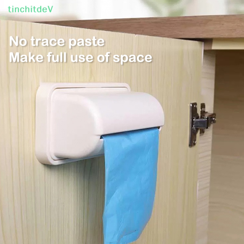 Hộp Đựng Túi Rác Gắn Tường Bằng Nhựa Màu Trơn Tiện Dụng Cho Nhà Bếp / Phòng Tắm