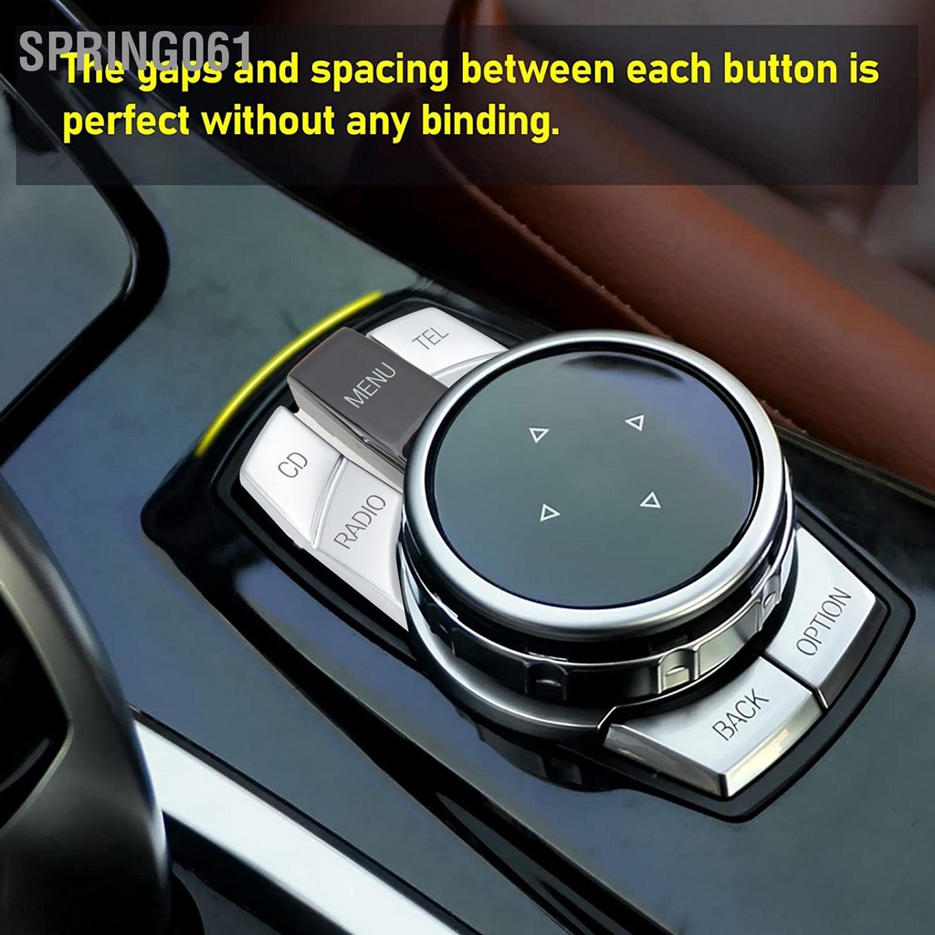 Spring061 6 Chiếc Điều Khiển Trung Tâm Đa Phương Tiện Nút ABS Mạ Bạc Cho F20 F21 F22 F23 F87 F30 F31 F34 F35 f32 F33 F36 F82 F83