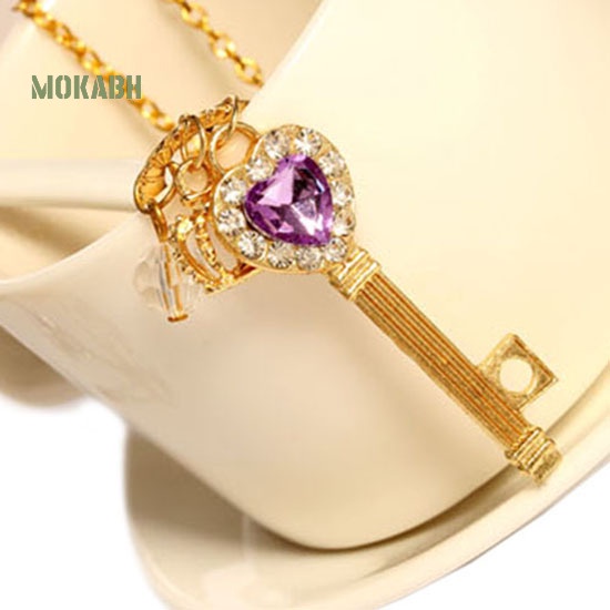 Vòng cổ Mặt Hình Chìa Khóa / Vương Miện / Trái Tim Đính Đá Thời Trang Cho Nữ