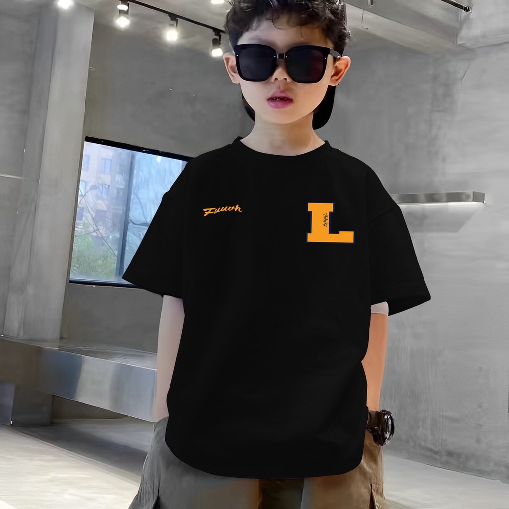 Áo Thun 100% Cotton Tay Ngắn Cổ Tròn Dáng Rộng Thời Trang Unisex 2023 Dành Cho Bé 2-14 Tuổi Baby Tee