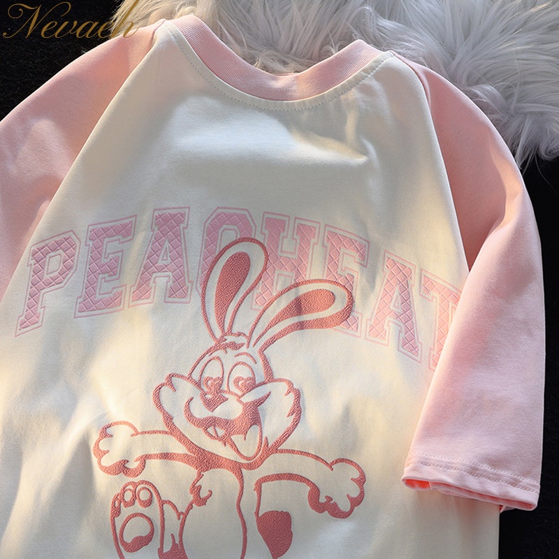 Áo Thun Tay Ngắn Dáng Rộng Phong Cách Nhật Bản Thời Trang Mùa Hè Cho Cặp Đôi