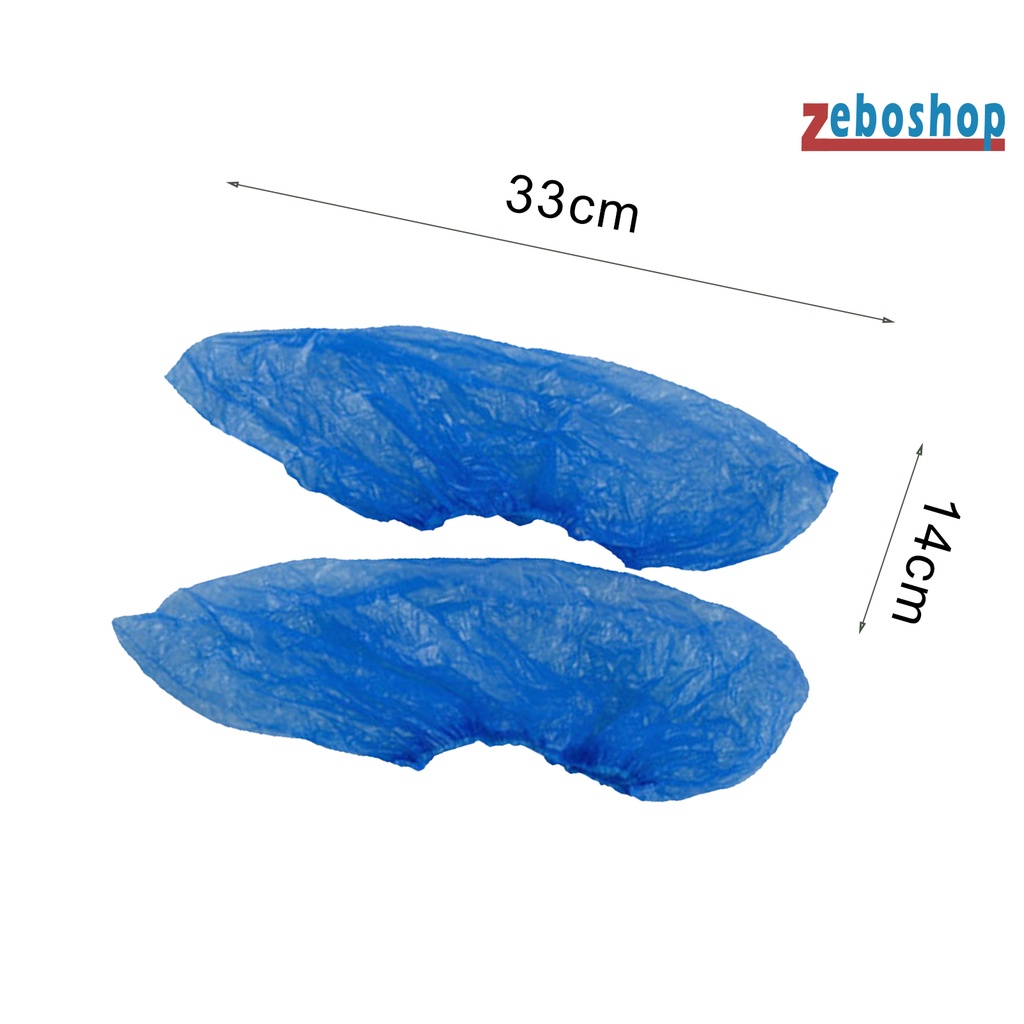 Set 100 Túi Bọc Giày Bằng Nhựa Chống Trượt Dùng Một Lần Bảo Vệ Cho Khách Sạn