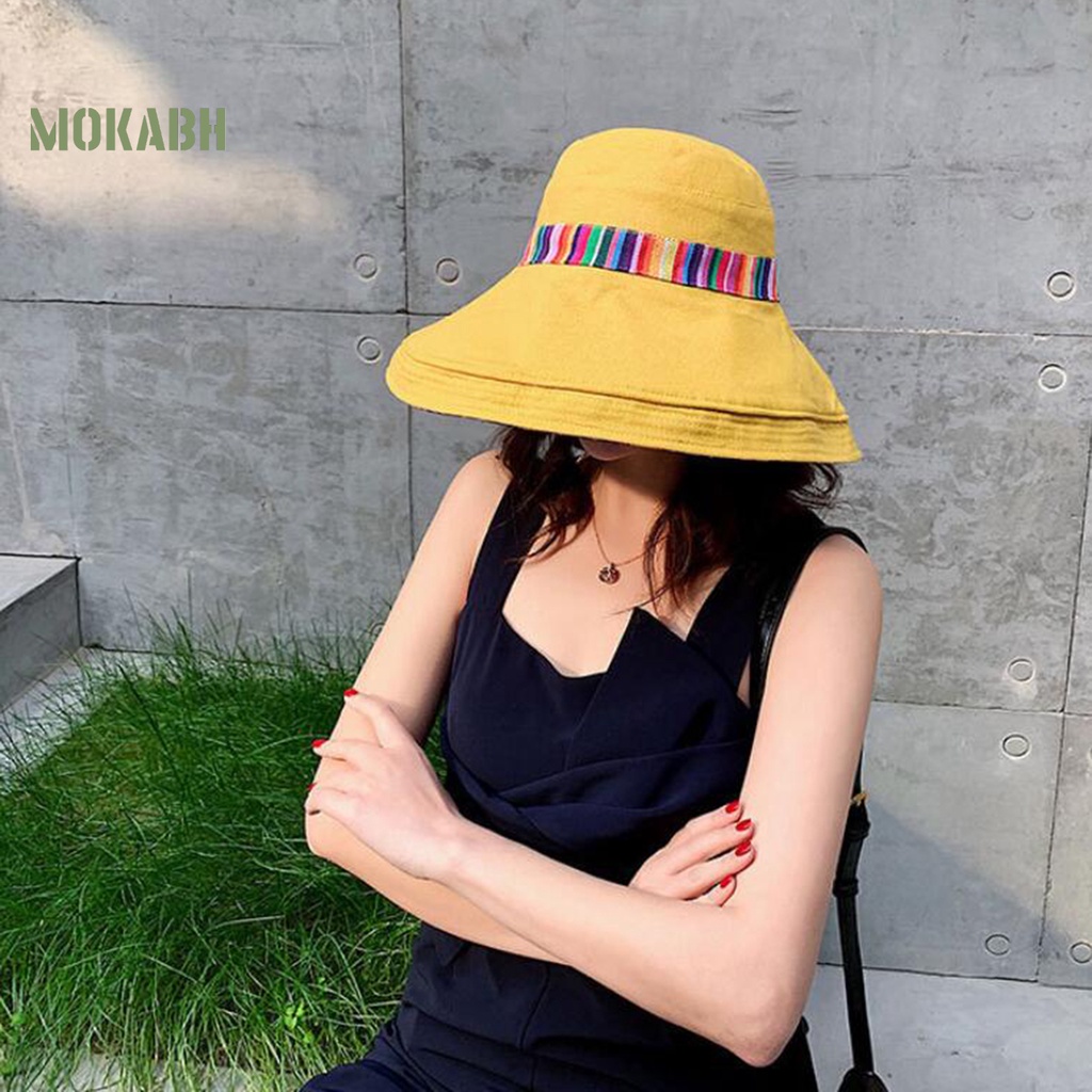 [Mok Abh] Nón Tai Bèo Cotton Hai Mặt Màu Sắc Xinh Xắn Cho Nữ