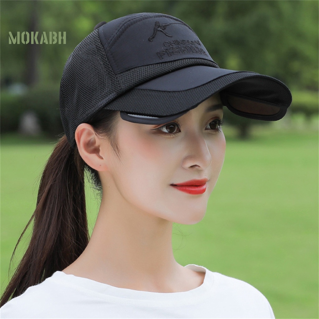 Mũ Lưỡi Trai Polyester Vành Thu Gọn Chống Tia UV Họa Tiết Tinh Tế Thời Trang Unisex