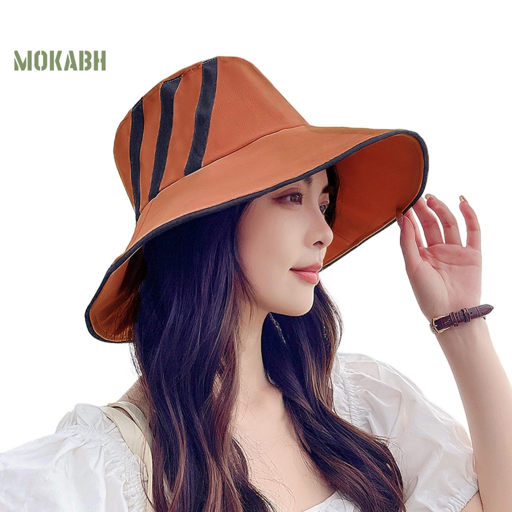 Nón Tai Bèo Hai Mặt Thoáng Khí Chống Tia UV Có Thể Gập Lại Thời Trang Đi Biển Cho Nữ