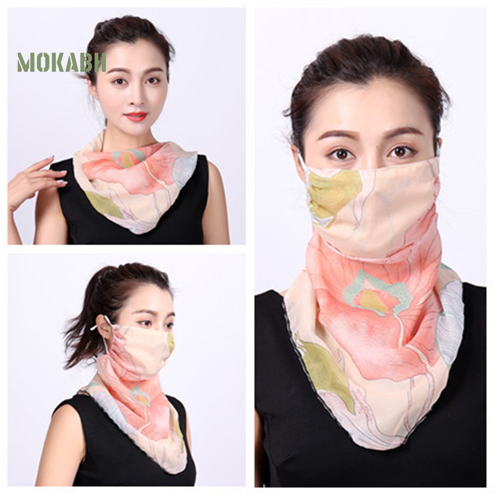 Khẩu Trang Chống Tia UV Chống Bụi Họa Tiết Hoa Dùng Khi Lái Xe Thể Thao Ngoài Trời Dành Cho Nữ