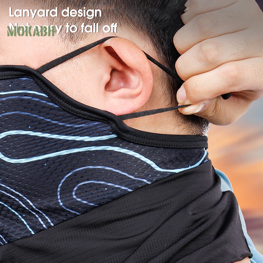 [Mok Abh] Khăn Choàng Cổ Co Giãn Nhanh Khô Thiết Kế Thời Trang Dùng Khi Chạy Xe Đạp Vào Mùa Hè