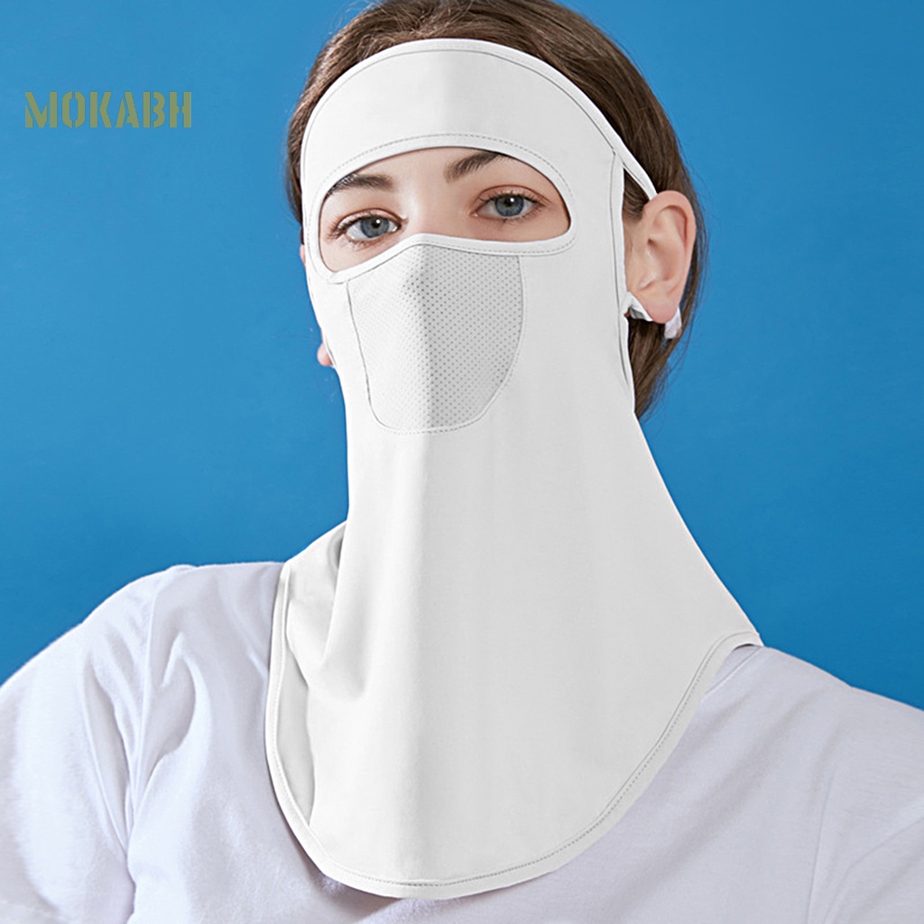 Abh Khẩu Trang Chống Nắng Che Phủ Toàn Diện Bằng Lụa Lạnh Độ Co Giãn Cao Có Thể Điều Chỉnh