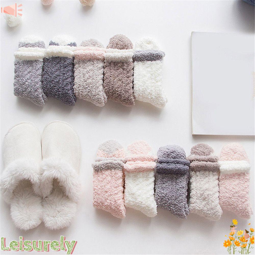 Vớ Nhung San Hô Dày Dặn Ấm Áp Xinh Xắn Cho Dịp Giáng Sinh