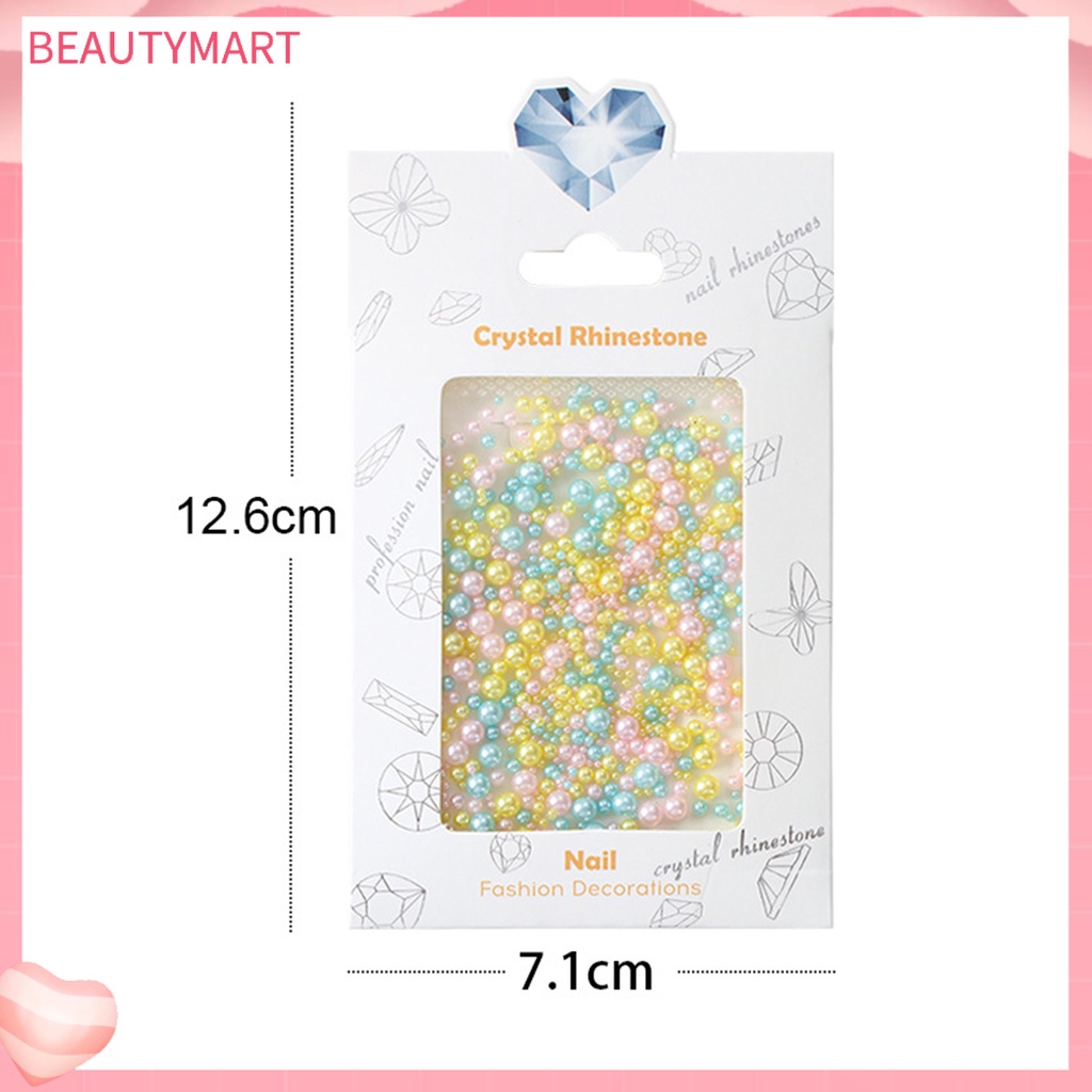 1 Túi Hạt Ngọc Trai ABS Giả Màu Sắc Sống Động Thân Thiện Với Môi Trường Trang Trí Móng Nghệ Thuật