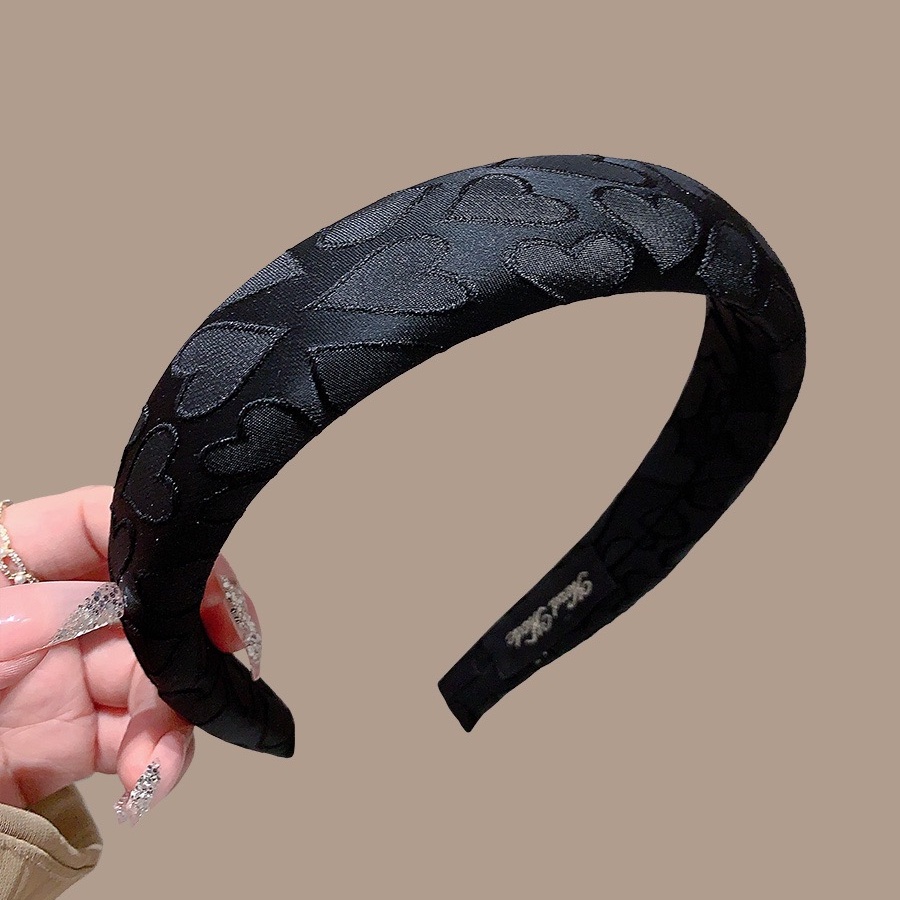 Băng Đô Cài Tóc Bản Rộng Có Đệm Xốp Hình Trái Tim Thời Trang Hàn Quốc Cho Nữ