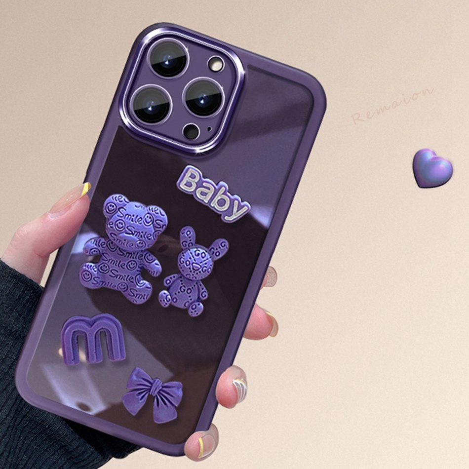 Ốp Điện Thoại Silicon Hình Gấu 3D Cho iPhone 14 13 11 12 Pro MAX Mini 6 6s 7 8 Plus 7plus 8plus 6plus X XR XS MAX 11Pro