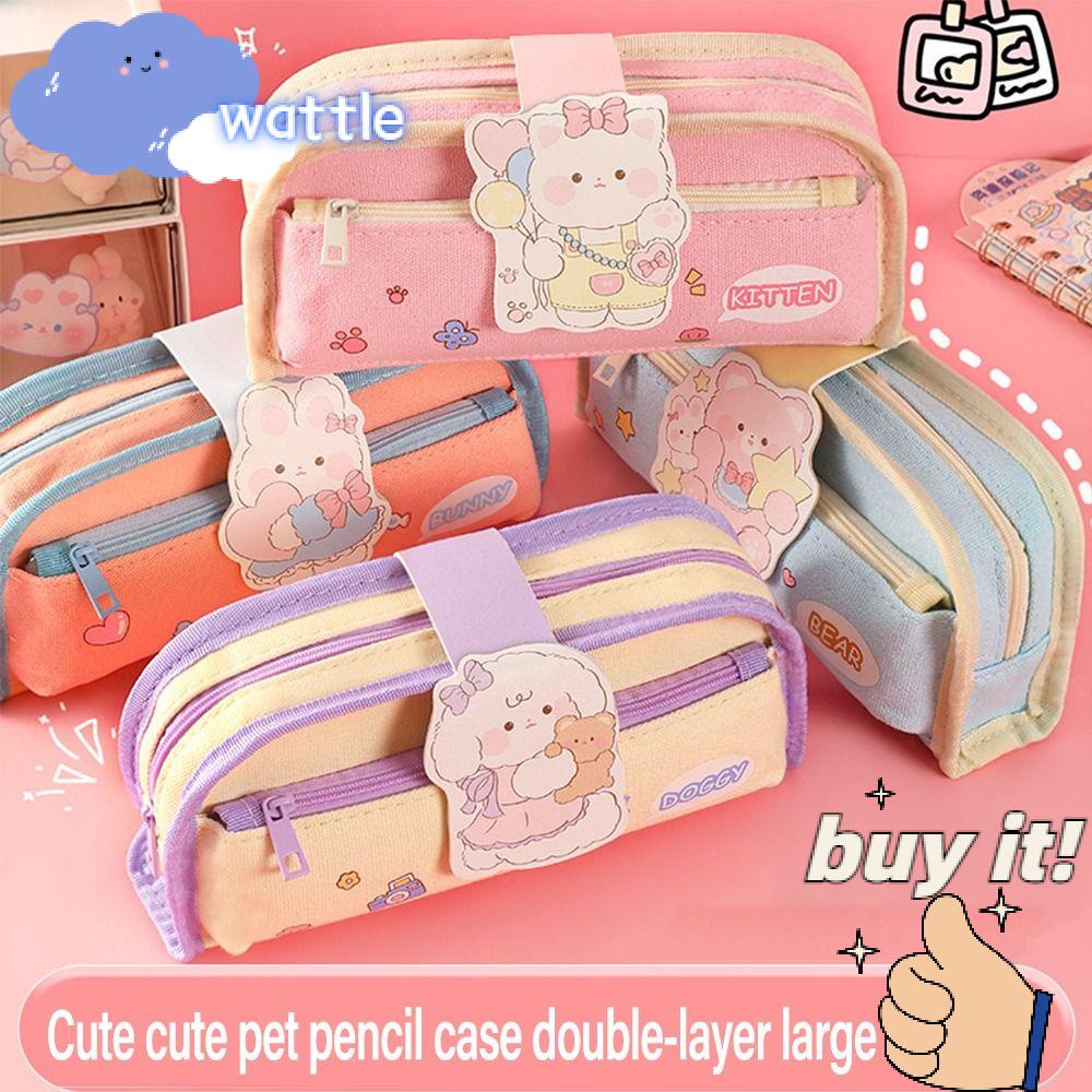 Túi Đựng Bút Chì Sức Chứa Lớn Có Khóa Kéo Tiện Dụng