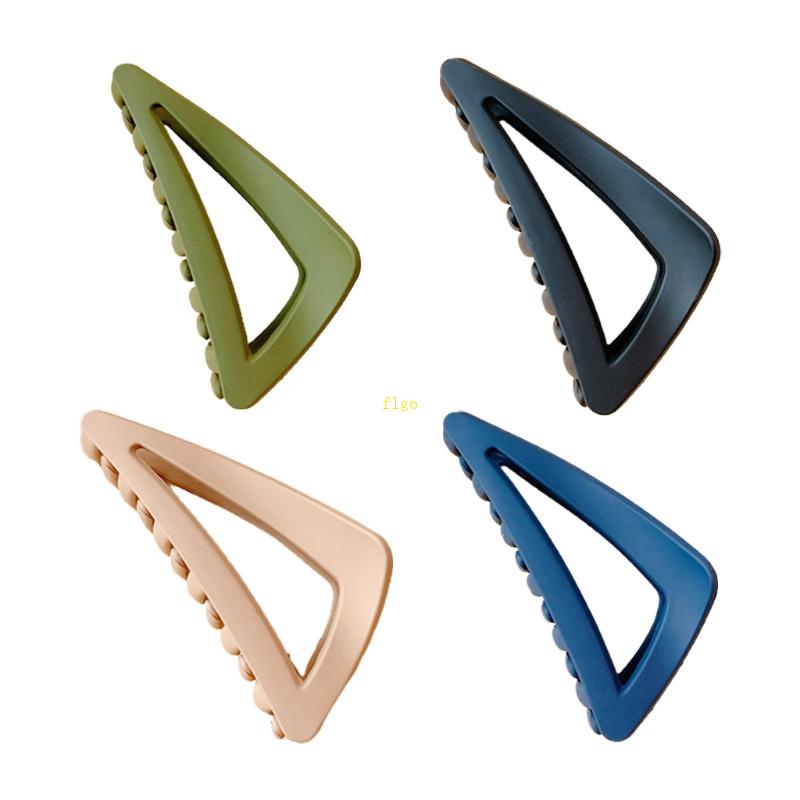 Flgo Kẹp Tóc Đuôi Ngựa Hình Tam Giác Màu Nhám Chống Trượt