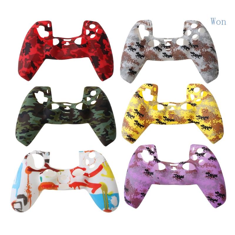 Vỏ Cao Su Silicone Mềm Họa Tiết Rằn Ri Bọc Tay Cầm Chơi Game PS5 Chống Trượt / Bụi Bẩn