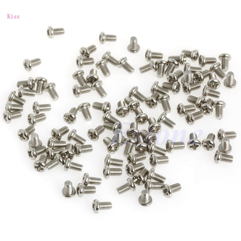 Set 100 Ốc Vít Đầu Dẹt M3x5mm Bằng Thép Không Gỉ Chuyên Dụng