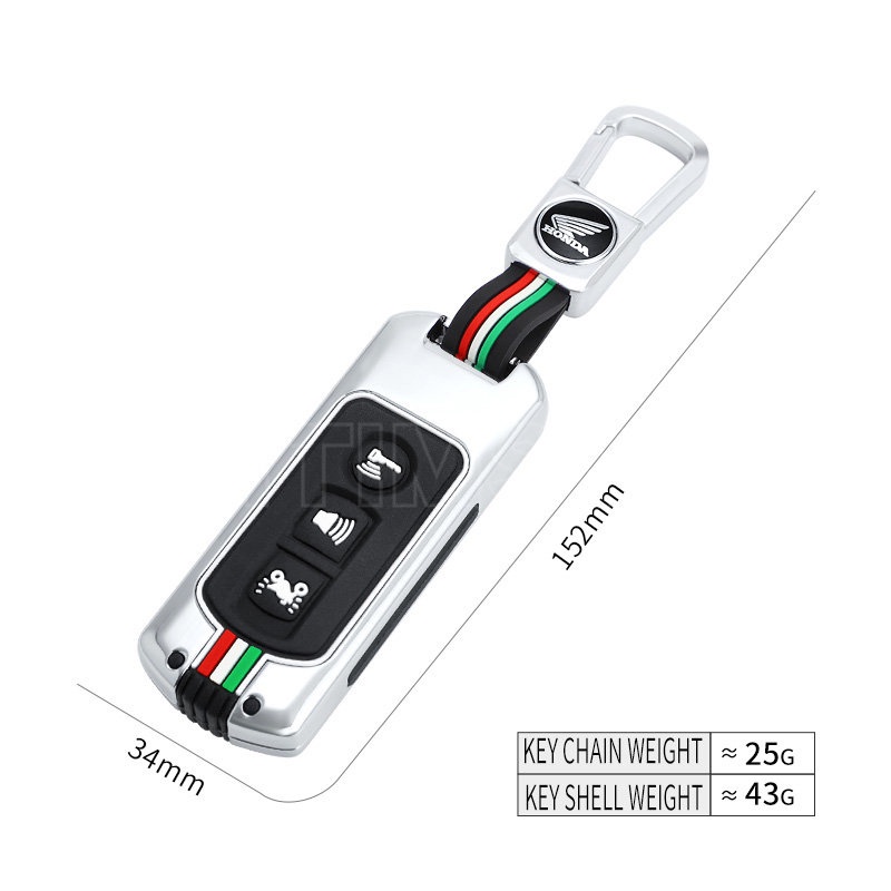 Vỏ Bọc Chìa Khóa Bằng Hợp Kim Kẽm Cho Honda Forza 250 350 X-ADV 750 SH150i Super Cup SH300 150 PCX 125 SH125 Jpav150 2020 2021