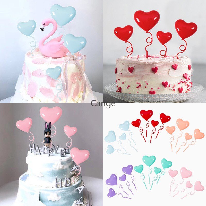 Phụ Kiện Trang Trí Bánh Kem Hình Trái Tim Đơn Giản Thời Trang