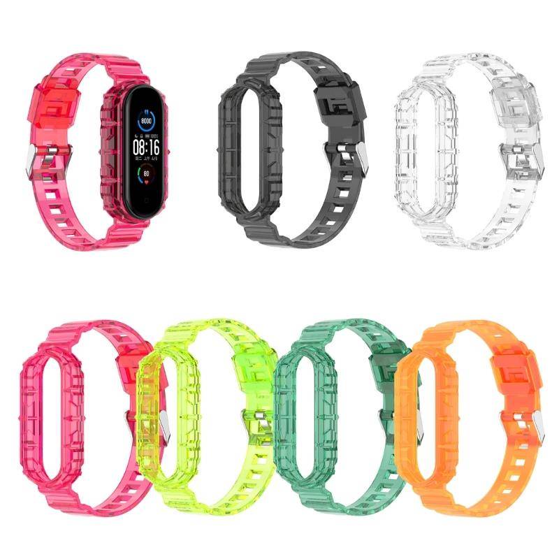 Dây đeo nhựa TPU silicon cho Xiaomi Mi Band 8 Dây đeo trong suốt thay thế cho vòng đeo tay Mi Band8