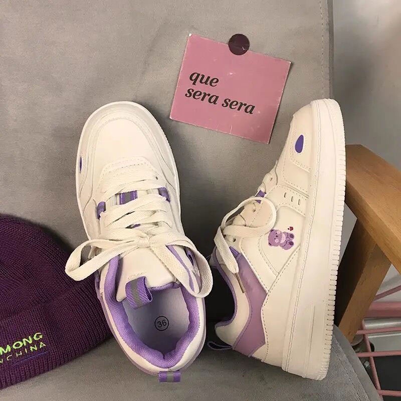 Qinos Giày Thể Thao Đế Dày Màu Trắng Và Đỏ Thời Trang Mới 2023 Dành Cho Bạn Nữ