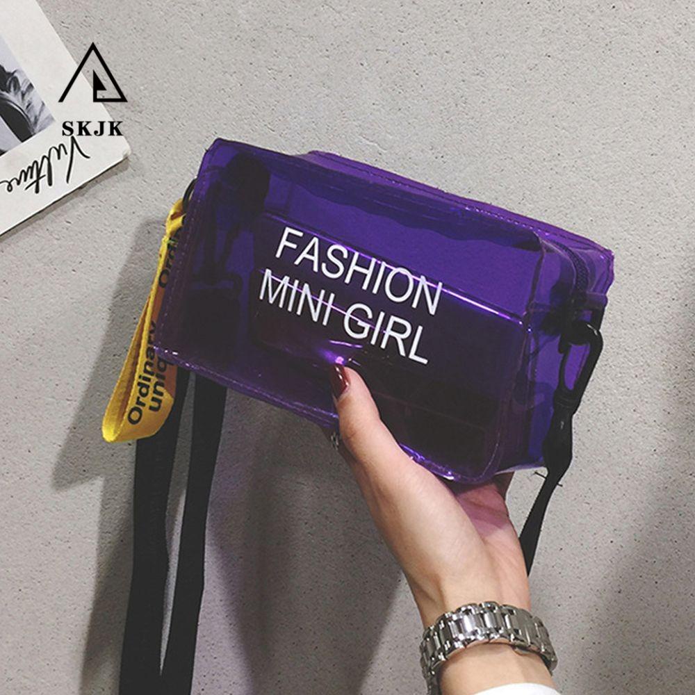 Túi Đeo Chéo Bằng Pvc Trong Suốt Nhiều Màu Thời Trang Cho Nữ