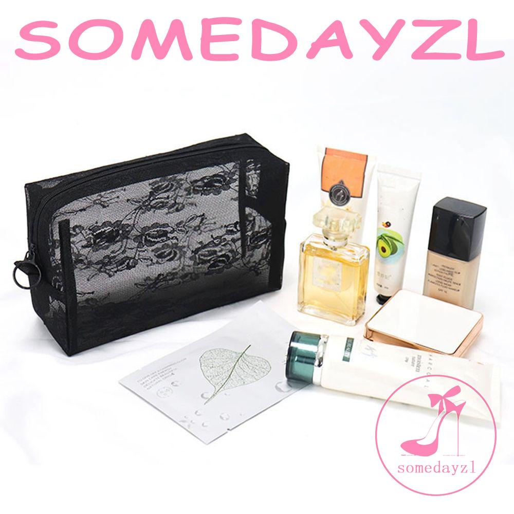 Túi Lưới Trong Suốt Đựng Mỹ Phẩm Có Khóa Kéo Sức Chứa Lớn Tiện Dụng