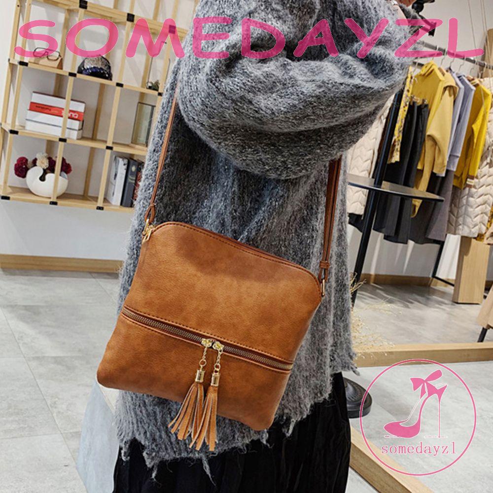 Túi Đeo Dưới Cánh Tay Bằng Da PU Có Khóa Kéo Đôi Cho Nữ