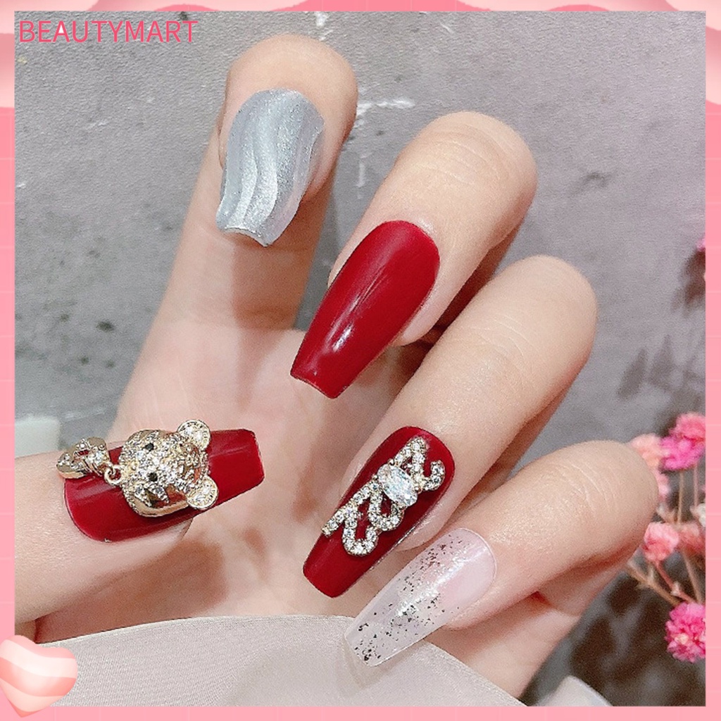 Phụ Kiện Đính Đá Zirconia Trang Trí Móng Tay Mừng Năm Mới 2022