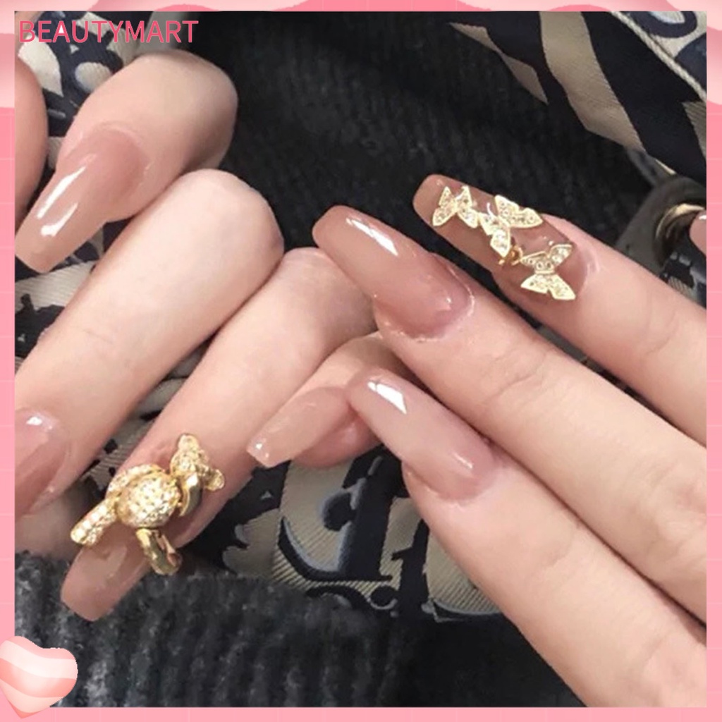Đá Kim Cương Giả Hình Bướm 3D Lấp Lánh Không Phai Màu Chống Oxy Hóa Trang Trí Móng Tay DIY
