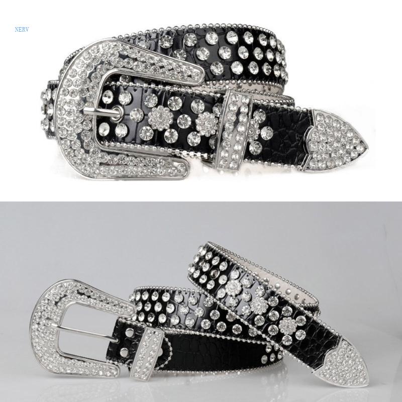 Nerv Thắt Lưng Cao Bồi Đính Đá Lấp Lánh Cho Thanh Thiếu Niên