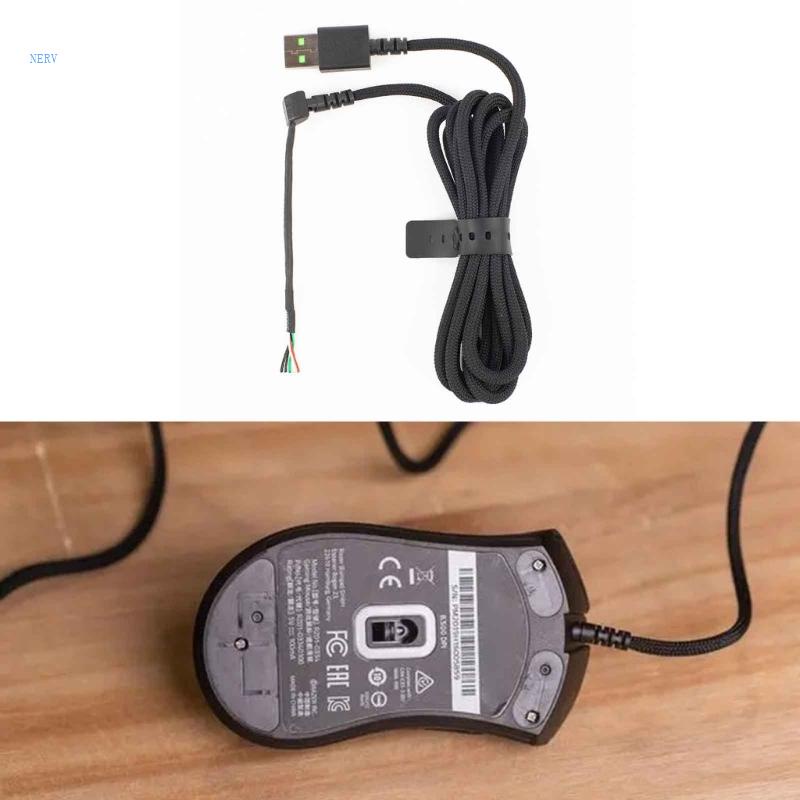 Dây Cáp Chuột Máy Tính 1 8M-2M Bằng Nylon Bện Mềm Bền Bỉ DIY Cho DeathAdder V2 Mini Mouse